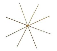 Rayher Lot de structure en métal pour étoile en perles, 4pces, 10 cm ø, fil métallique 0,7 mm ø, 8 branches, décoration, Noël, sapin de Noël-2525000