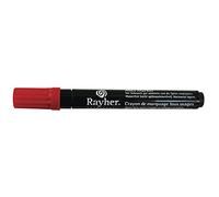 Rayher Marqueur à Pointe Ronde 2-4 mm avec Valve Rouge