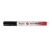 Rayher Marqueur acrylique, noir, 1 pce., pointe ronde 2-4mm, outdoor, séchage rapide, base aqueuse, arts créatifs-35007576