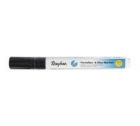 Rayher Marqueur de contour pour verre et porcelaine, noir, 1 pce., pointe ronde interchangeable 1mm, séchage rapide, base aqueuse, arts créatifs-38724576