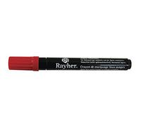 Rayher Marqueur Permanent Tous usages Pointe Ronde 2-4mm AV Valve Rouge, 3824918
