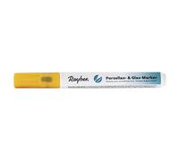 Rayher Marqueur pour verre et porcelaine, jaune, 1 pce., pointe ronde interchangeable 1-2mm, séchage rapide, base aqueuse, arts créatifs-38709162