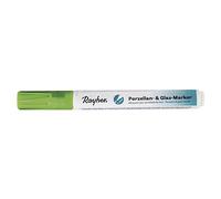 Rayher Marqueur pour verre et porcelaine, vert pomme, 1 pce., pointe ronde interchangeable 1-2mm, séchage rapide, base aqueuse, arts créatifs-38709416