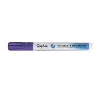 Rayher Marqueur pour verre et porcelaine, violet, 1 pce., pointe ronde interchangeable 1-2mm, séchage rapide, base aqueuse, arts créatifs-38709314