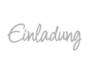Rayher Matrice de découpe "Einladung" 8 x 2,9 cm, 1 pce, acier, argent, 60578000
