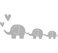 Rayher Matrice de découpe Famille d'éléphants 2 pièces 2,3×0,8×0,7 cm Transparent G