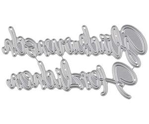 Rayher matrice de découpe Herzlichen Glückwunsch 2pcs. 100% acier gris, 60579000