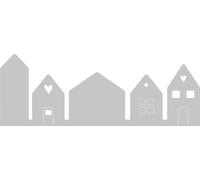 Rayher Matrice de découpe Rangée de maisons, bricolage 12,1x4,5cm gris, 50296000