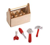 Rayher Mini boîte a Outils en Bois FSC100% 4,5x2,5x4,1cm +Outil Nature, 46817000