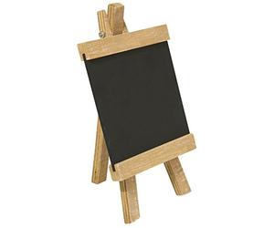 Rayher Mini chevalet avec Tableau Noir, Nature, 1 PCE., Bois, 10x18 cm, Décoration, Table, Buffet, vitrine-5612200