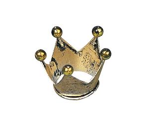 Rayher Mini couronne royale, dorée, 1 pce., métal, H. 2cm, ø 2cm, ouverte, 5 pics, arts créatifs, décorations, anniversaire, mariage, Noël-8626400