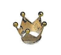 Rayher Mini couronne royale, dorée, 1 pce., métal, H. 2cm, ø 2cm, ouverte, 5 pics, arts créatifs, décorations, anniversaire, mariage, Noël-8626400