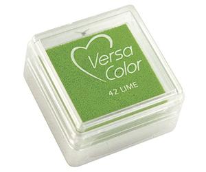 Rayher Mini coussin encreur «Versacolor», vert lime, 1 pce., 2,5x2,5 cm, sol. aqueuse, séchage lent, technique d’embossage, scrapbooking, cartes-28395424
