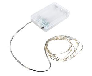 Rayher Mini guirlande lumineuse, 1 pce, 130cm, 20 lampes LED, alimentation à piles, minuterie, intérieur, décoration, anniversaire, Halloween, Noel-69228159, Jaune Clair