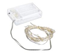 Guirlande lumineuse 40 mini LED 235 cm avec fil et minuterie Jaune G