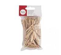 Rayher Mini Pinces à linge, bois, nature, 32pces, 3,5cm, arts créatifs, décorations, cadeau, photo, mémo-62969505