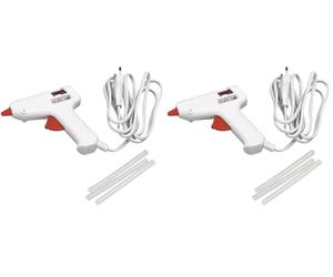 Rayher Mini pistolet à colle électrique basse température pour bois, feutrine ou ruban, 11 x 11 cm, blanc/rouge (Lot de 2)