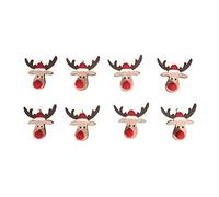 Rayher Miniatures Elan de Noël AV Point adhésif 9pcs coloré, 3,8x3,5cm, 46613999