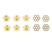 Rayher Miniatures en bois Abeilles été & printemps 2,9x2,5cm ass. 10pc, 46472000