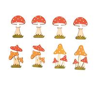 Rayher Miniatures en Bois Amanites Tue-Mouche 8pcs AV. Point adhésif, 46607999
