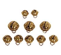 Rayher Mix Clochettes déco en métal, sphérique 10pc 2-5x11-19 mm ø, or, 25225616