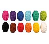 Rayher Mix de12 Mini pelotes de Fils de Coton Multicolores 20g assort., 44008999