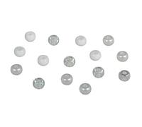 Rayher Mix perles de rocailles ø5,5mm grand trou ø2mm 80pc tons blanc, 14799102