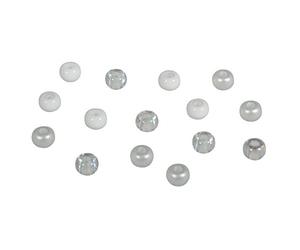 Rayher Mix perles de rocailles ø5,5mm grand trou ø2mm 80pc tons blanc, 14799102