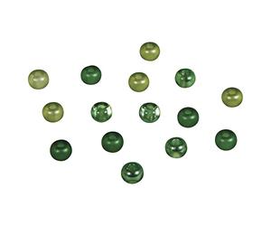 Rayher Mix perles de rocailles ø5,5mm grand trou ø2mm 80pc tons vert, 14799412