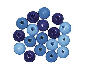 Rayher mix Perles en bois FSC 100% bijoux, polies 6mm ø 115pc tons bleu, 1252000