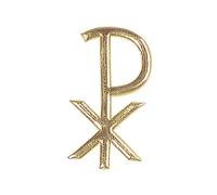 Rayher Motif cire: Pax, décoration bougie cérémonies religieuses 4cm or, 3121006, Doré
