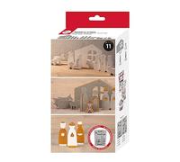 Rayher Moule CRECHE en silicone, 2 pces, 11 formes, L. 2,4-14,5 X H. 2,5-11 X l. 1,8cm, béton créatif, Raysin, résine époxy, décoration, Noël-36131000, Box, Gris