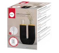 Rayher Moule en forme de « U » en silicone, 3 pces., 8,5x3,8x10cm, avec 2 tubes à essai, béton créatif, Raysin, résine époxy, décoration, vase, porte bougie-36150000