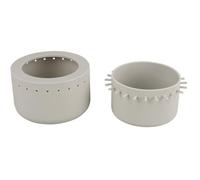 Rayher - Moule en Silicone Bol 11cm AV.Bord troué, 11cm x H 6.5cm, 36196000, Gris