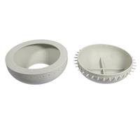Rayher - Moule en Silicone Bol 18cm AV.Bord troué, 18cm x H 6cm, 36197000, Gris