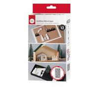 Rayher Moule en Silicone Mini Crèche, 14,5x26x1cm, 12 moules, Boite-LS 1pce, 36164000, Gris
