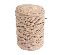 Rayher Fil recyclé Braidy, Sable avec Fil doré, 1 pelote, 250g, env. 240m, Ø 2mm, tressé, 67% Coton, Lavable, Arts créatifs, Crochet, Tricot, macramé, nœuds-42013504