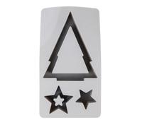 Rayher Moule en Silicone sapins et étoiles 14,5x26x4cm, 3 Motifs Gris, 36169000