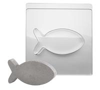Rayher Moule forme POISSON, 1 pce., plastique PET transparent, 19X9,8 cm, profondeur 4cm, réutilisable, béton créatif, Raysin, cire, savon, maritime, communion-36081000
