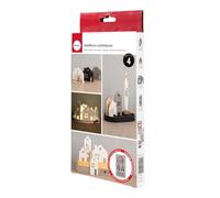Rayher Moule «Maison» en silicone, 1 pce., 14,5x26x1,7cm, 4 formes, béton créatif, Raysin, résine époxy, décoration, village, modélisme, Noël-36176000