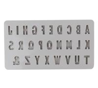 Rayher Moule MINI ABC en silicone, 1 pce, 27 formes, 14,5x26x1cm, béton créatif, Raysin, résine époxy, décoration, anniversaire, mariage-36158000, Gris