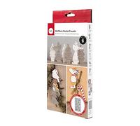 Rayher Moule NOEL en silicone, 1 pces, 6 formes, L. 2,2-5,5 X H. 6,5-8,41 X l. 8mm, béton créatif, Raysin, résine époxy, décoration, Noël, hiver-36133000, Box, Gris