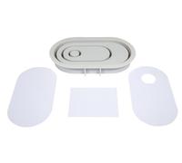 Rayher Moule ovale en silicone avec porte-bougie, 16 pces., 18,5x10,3x2,5cm, 3 pochoirs, 4 formes, béton créatif, Raysin, résine époxy, décoration, porte-bougie-36165000