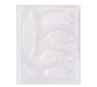 Rayher – Moule plastique PE-LD Plumes – 6 motifs, tailles diverses, transparent – 36014000