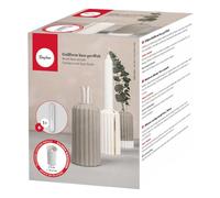 Rayher Moule pour vase en silicone, 2 pces, ø5cm, H. 10,2cm, avec 1 tube à essai, béton créatif, Raysin, résine époxy, décoration, vase, porte bougie-36154000, Gris