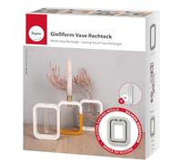 Rayher Moule rectangulaire en silicone, 2 pces., 10,5x3,7x14cm, avec tube à essai, béton créatif, Raysin, résine époxy, décoration, vase, porte bougie-36135000