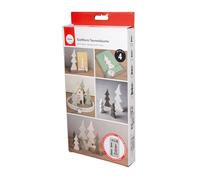 Rayher Assortiment pour 3 étoiles 3D Magic Stars, Noir, 18cm/22cm/23cm, 68pces., Arts créatifs, décoration, Temps de l’Avant, Noël-67402000
