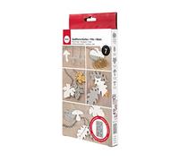 Rayher Moule Silicone Courge,Champignon,Feuille, 14,5x26x1cm, 7 Formes, 36123000, Gris