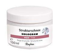Rayher Neige structurée Fine Hologramme, Blanc Neige, à l'aspect givré, Pot 150 ML, 35109100