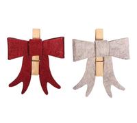 Rayher nœud en Feutrine s. Pinces en Bois FSC100% 7x2,8x8,5cm 2pc Ass., 46826000